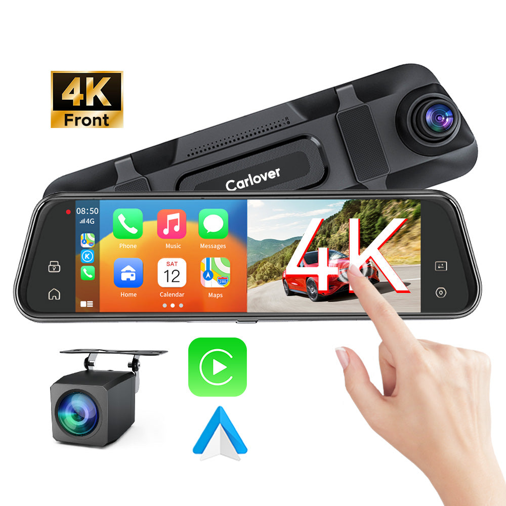 SmartMirror Pro™ – Wireless CarPlay Dashcam & Backup Camera