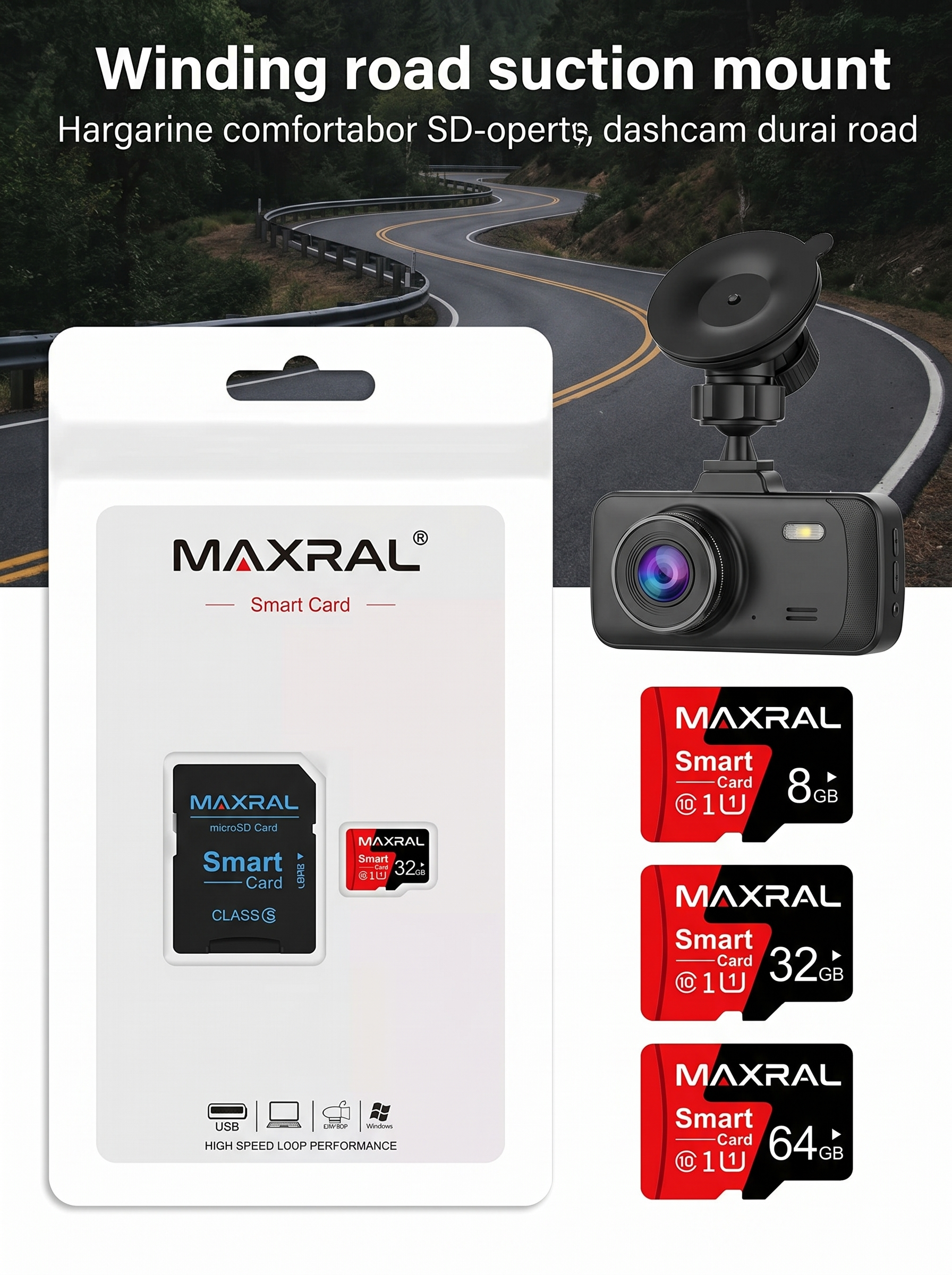 Maxral MicroSD Card for dash cam driving recorder