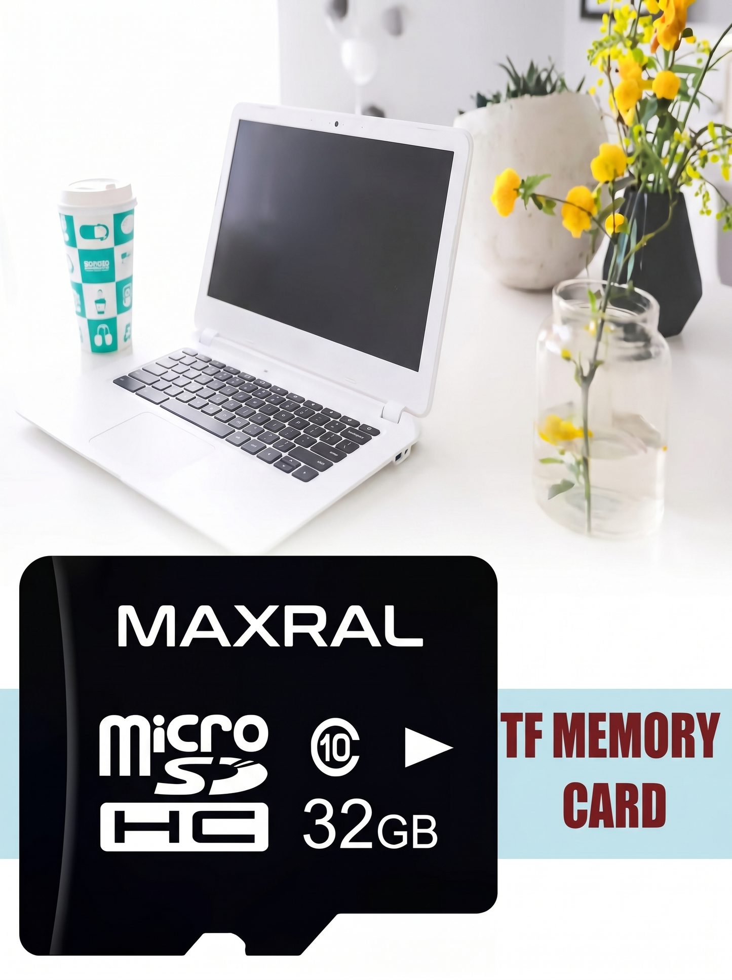 Maxral 32GB MicroSD Card included in bundle