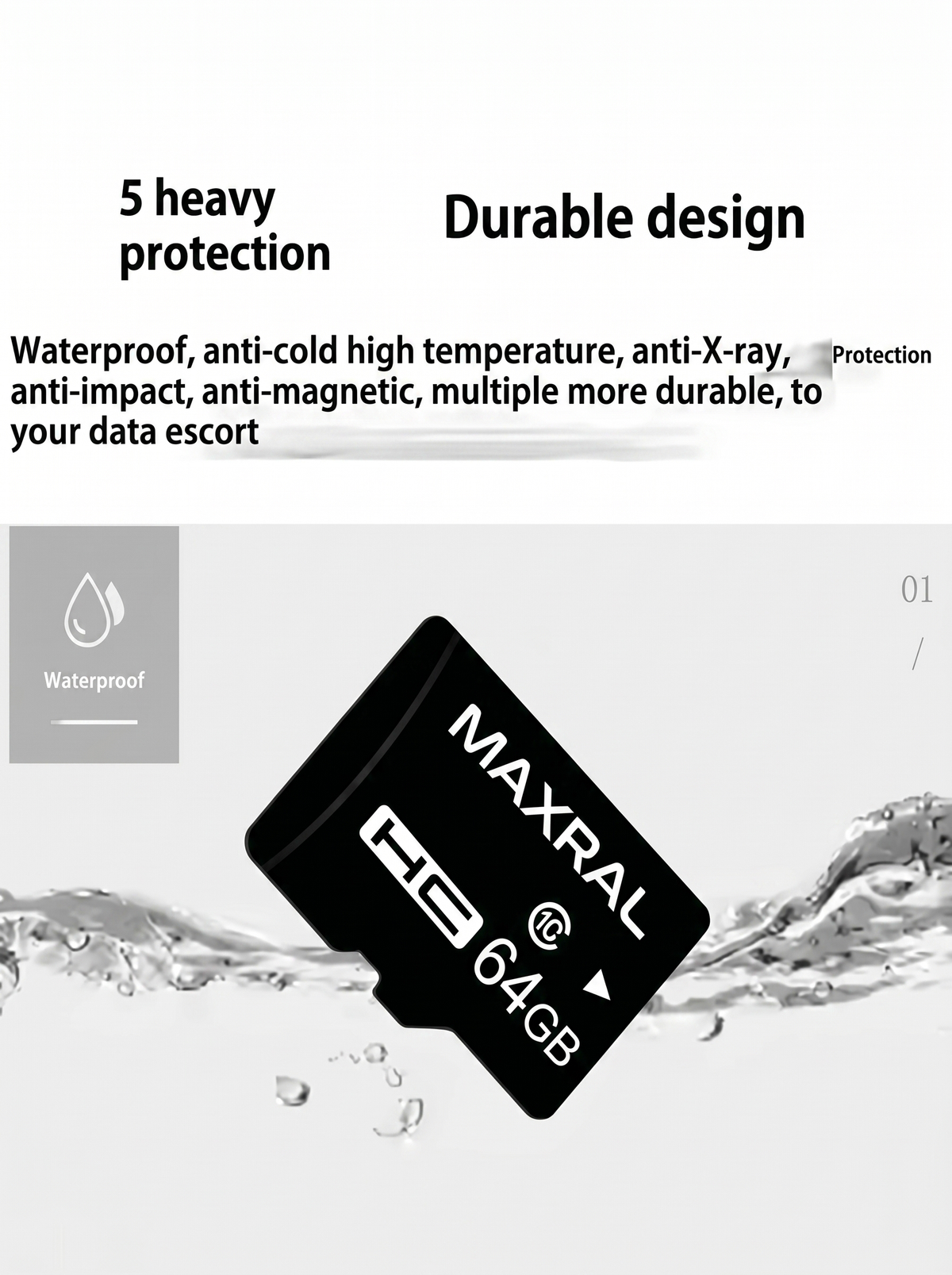 Maxral 64GB MicroSD Card included in bundle
